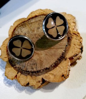 Brincos Aço Trevo4Folhas